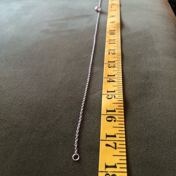 Silver-Toned Drop Pendant Necklace, 17” - Picture 4 of 4